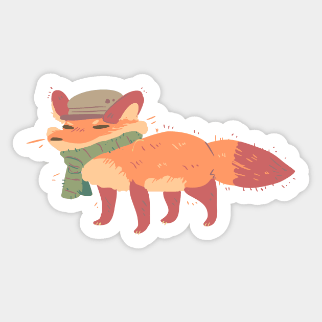 Dapper Fox Sticker by sky665